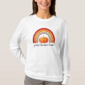 Dankbare, dank, gezegende Thanksgiving pompoen T-shirt (Voorkant)