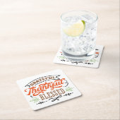 dankbare dank voor de Thanksgiving vakantie squ Kartonnen Onderzetters (Insitu)