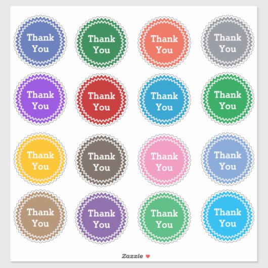 Dankbare, dankbare "dank u" Sticker (Vel)