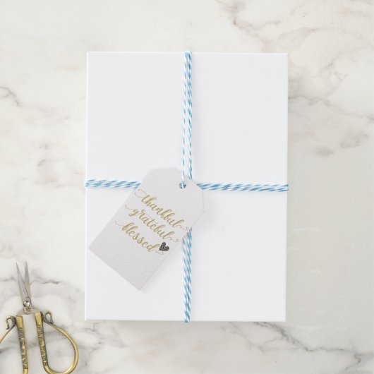 dankbare dankbare gezegde Thanksgiving vakantie Cadeaulabel (Met Touw)