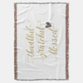 dankbare dankbare gezegde Thanksgiving vakantie Deken (Voorkant Verticaal)