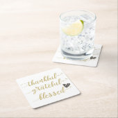 dankbare dankbare gezegde Thanksgiving vakantie Kartonnen Onderzetters (Insitu)