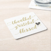dankbare dankbare gezegde Thanksgiving vakantie Kartonnen Onderzetters (Schuin)