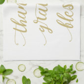 dankbare dankbare gezegde Thanksgiving vakantie Theedoek (Gevouwen)