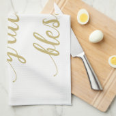 dankbare dankbare gezegde Thanksgiving vakantie Theedoek (Quarter Fold)