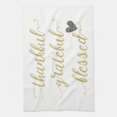 dankbare dankbare gezegde Thanksgiving vakantie Theedoek (Verticaal)