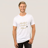dankbare dankbare gezegde Thanksgiving vakantie Tri-Blend Shirt (Voorkant volledig)