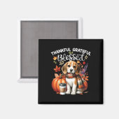Dankbare dankbare gezegende Beagle Dog Happy Herfs Magneet (Voorkant / Achterkant)