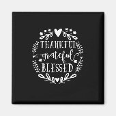 Dankbare dankbare gezegende comfortabele Herfst Magneet (Voorkant)