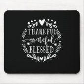 Dankbare dankbare gezegende comfortabele Herfst Muismat (Voorkant)