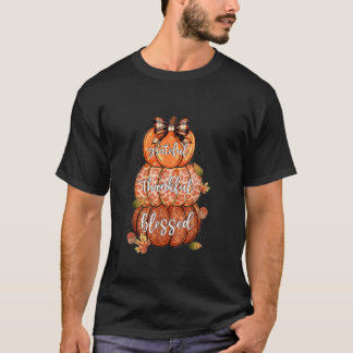 Dankbare dankbare gezegende Coquette Bow Bloemenpo T-shirt