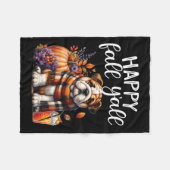 Dankbare dankbare gezegende Engelse Bulldog Herfst Fleece Deken (Voorkant (Horizontaal))