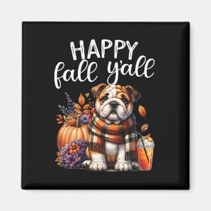 Dankbare dankbare gezegende Engelse Bulldog Herfst Magneet