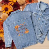 Dankbare dankbare gezegende herfst herfst bladeren denim jacket
