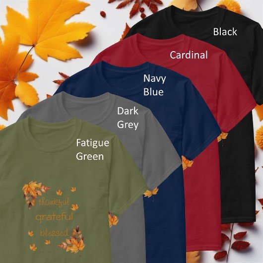 Dankbare dankbare gezegende herfst herfst bladeren t-shirt
