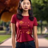 Dankbare dankbare gezegende herfst herfst bladeren t-shirt