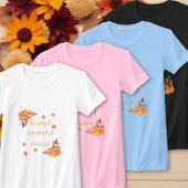 Dankbare dankbare gezegende Herfst herfstbladeren T-shirt