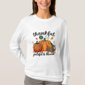 Dankbare dankbare gezegende herfst pompoen t-shirt (Voorkant)