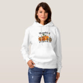 Dankbare dankbare gezegende herfst pompoenen hoodie (Voorkant volledig)