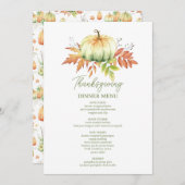 dankbare dankbare gezegende minimalistische Thanks Menu (Voorkant / Achterkant)