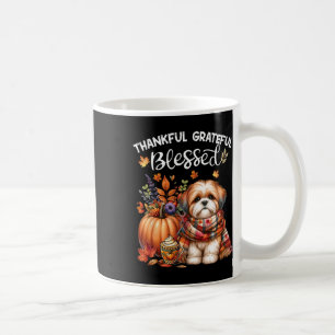 Dankbare dankbare gezegende Shih Tzu Dog Herfst Y' Koffiemok