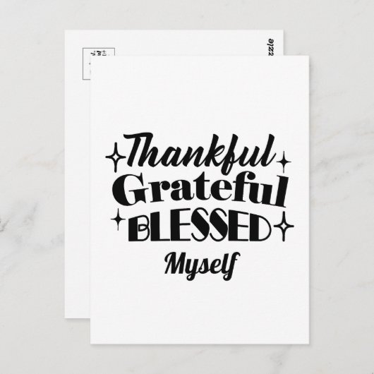 Dankbare, dankbare, gezegende sprankelende Thanksg Briefkaart (Voorkant / Achterkant)