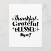 Dankbare, dankbare, gezegende sprankelende Thanksg Briefkaart (Voorkant)