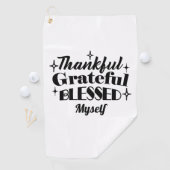 Dankbare, dankbare, gezegende sprankelende Thanksg Golfhanddoek (Insitu)