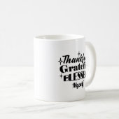 Dankbare, dankbare, gezegende sprankelende Thanksg Koffiemok (Voorkant rechts)