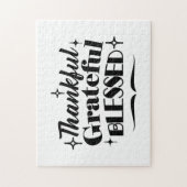 Dankbare, dankbare, gezegende sprankelende Thanksg Legpuzzel (Verticaal)