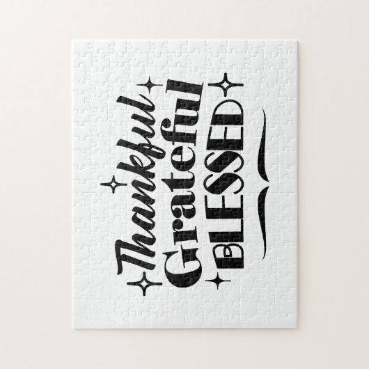 Dankbare, dankbare, gezegende sprankelende Thanksg Legpuzzel (Verticaal)