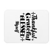 Dankbare, dankbare, gezegende sprankelende Thanksg Magneet (Horizontaal)