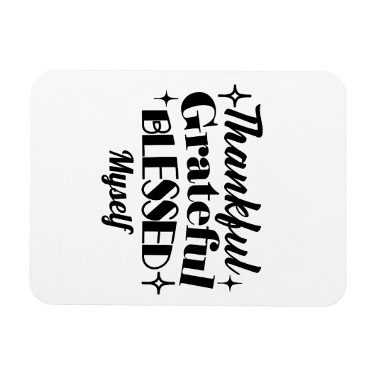 Dankbare, dankbare, gezegende sprankelende Thanksg Magneet (Horizontaal)