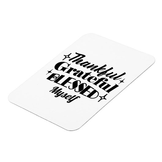 Dankbare, dankbare, gezegende sprankelende Thanksg Magneet (Linkerzijde)