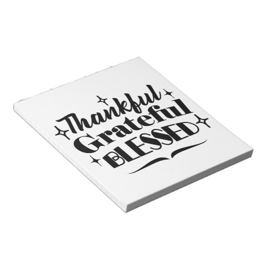 Dankbare, dankbare, gezegende sprankelende Thanksg Notitieblok (Schuin)