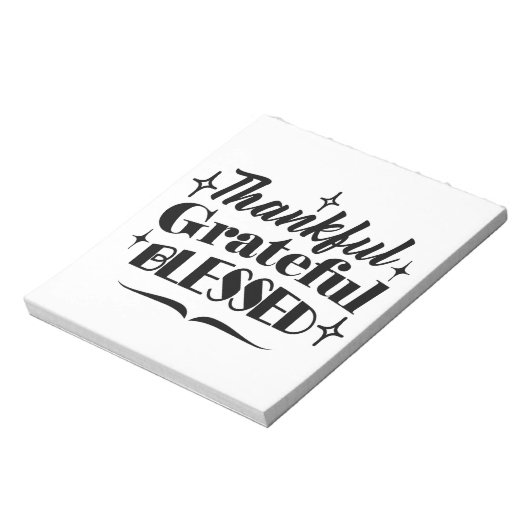 Dankbare, dankbare, gezegende sprankelende Thanksg Notitieblok (Linkerzijde)