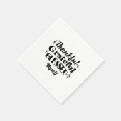 Dankbare, dankbare, gezegende sprankelende Thanksg Servet (Hoek)