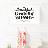 Dankbare, dankbare, gezegende sprankelende Thanksg Spandoek (Insitu)