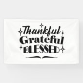 Dankbare, dankbare, gezegende sprankelende Thanksg Spandoek (Horizontaal)