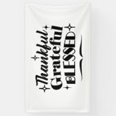 Dankbare, dankbare, gezegende sprankelende Thanksg Spandoek (Verticaal)