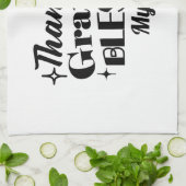 Dankbare, dankbare, gezegende sprankelende Thanksg Theedoek (Gevouwen)