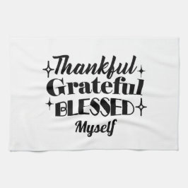 Dankbare, dankbare, gezegende sprankelende Thanksg Theedoek