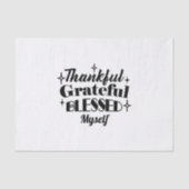 Dankbare, dankbare, gezegende sprankelende Thanksg Tissuepapier (Voorkant)