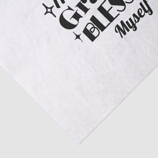 Dankbare, dankbare, gezegende sprankelende Thanksg Tissuepapier (Detail)