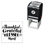 Dankbare, dankbare, gezegende sprankelende Thanksg Zelfinktende Stempel (In situ)