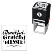 Dankbare, dankbare, gezegende sprankelende Thanksg Zelfinktende Stempel (In situ)