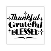 Dankbare, dankbare, gezegende sprankelende Thanksg Zelfinktende Stempel (Design)