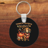 Dankbare Dankbare Gezegende Teckel Hond Herfst Y'a Sleutelhanger (Voorkant)