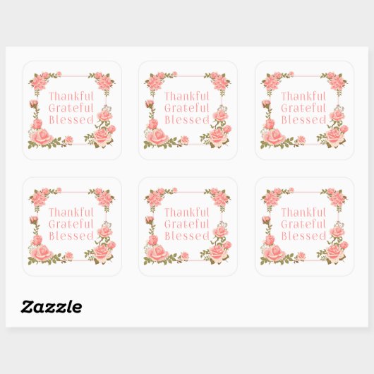 Dankbare dankbare gezegende Thanksgiving Sticker (Vel)