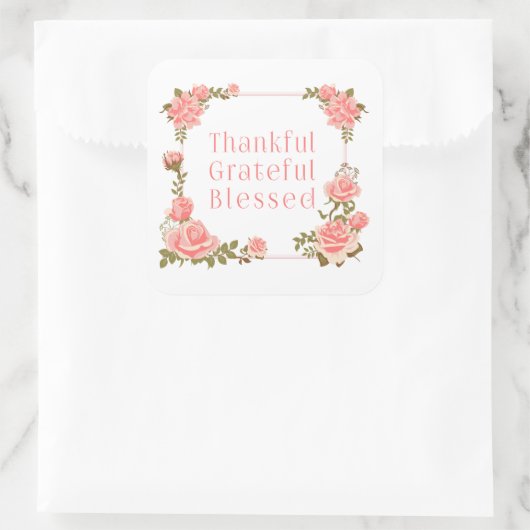 Dankbare dankbare gezegende Thanksgiving Sticker (Tas)